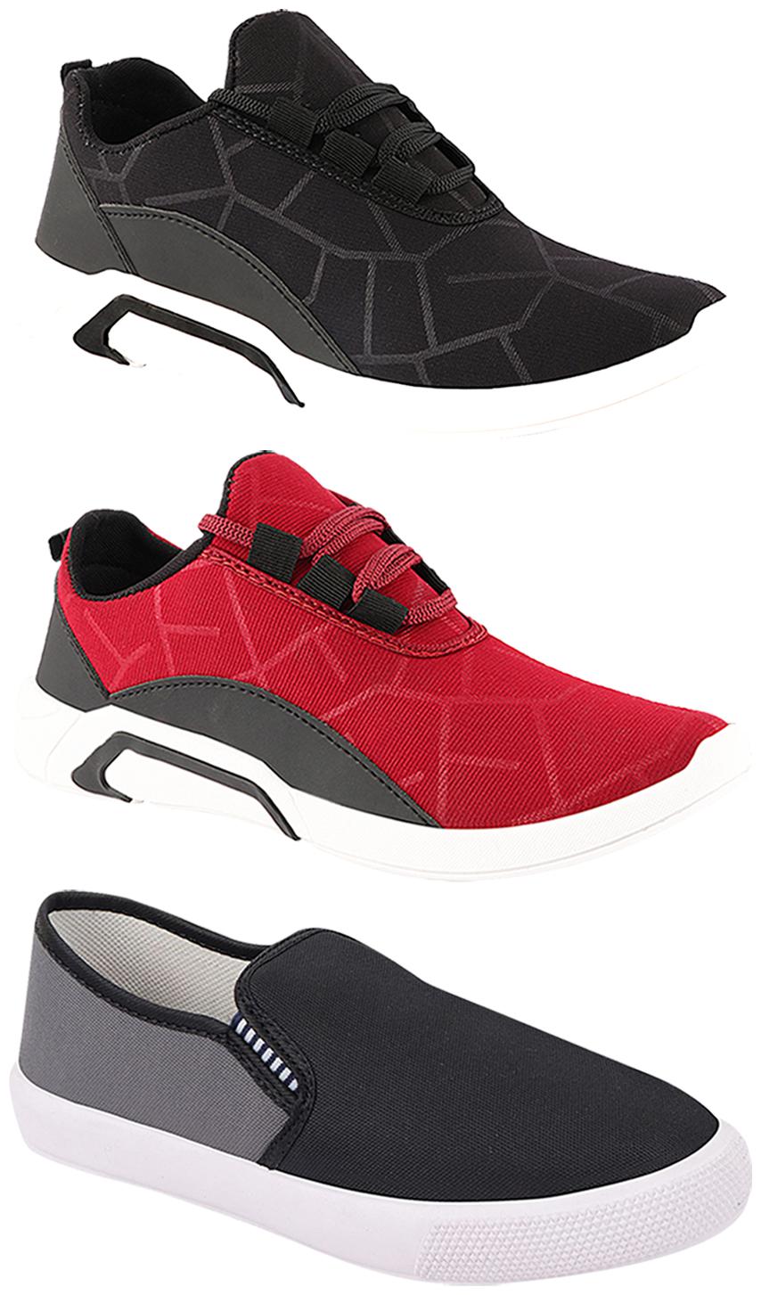

Birde Men Multi-Color Casual Shoes - BRD-300-BLK-300-CHRY-309-GRY
