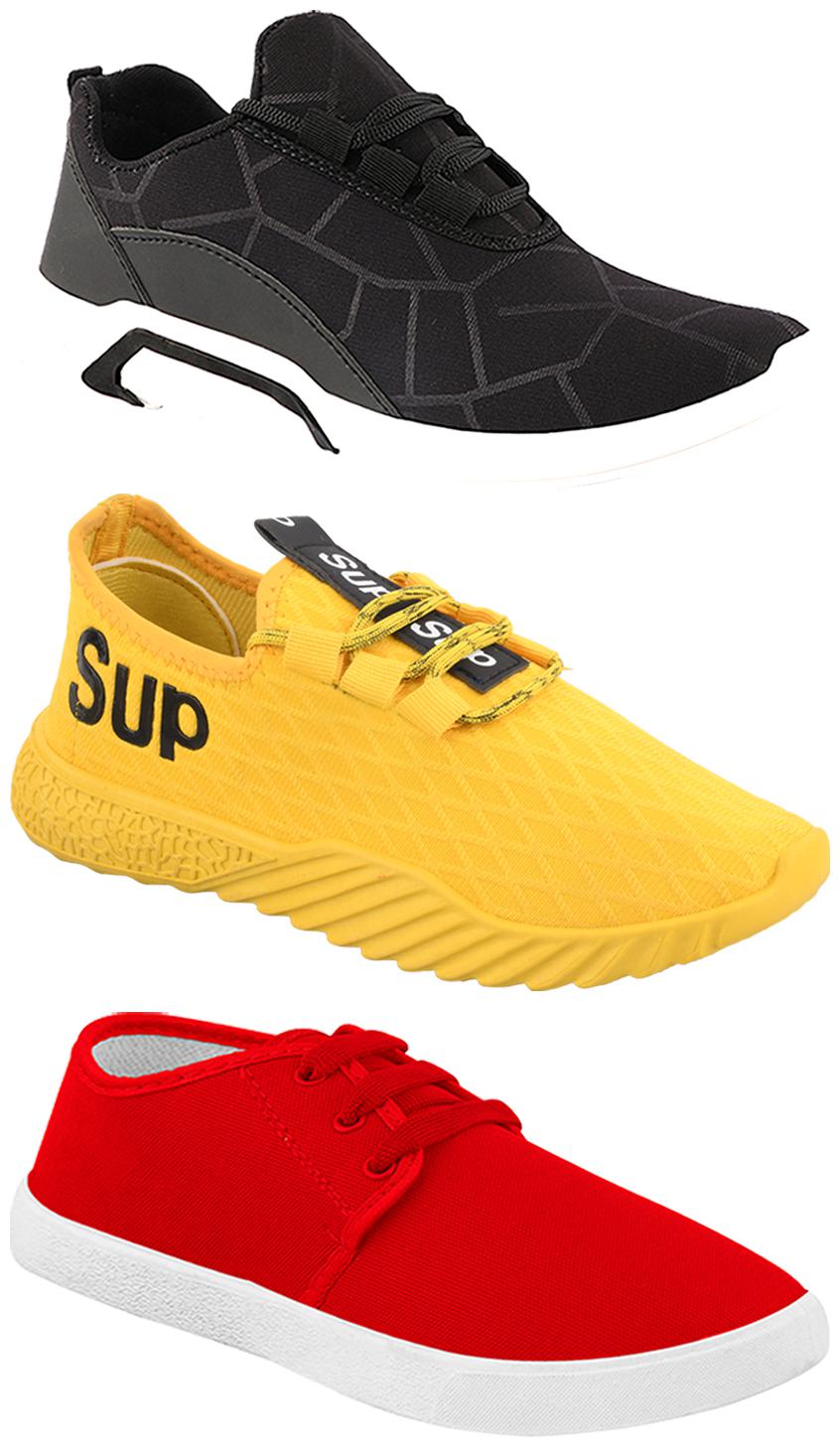 

Birde Men Multi-Color Casual Shoes - CASUAL SPORTS SNEAKERS RUNNNING SHOES - BRD-300-BLK-1077-383