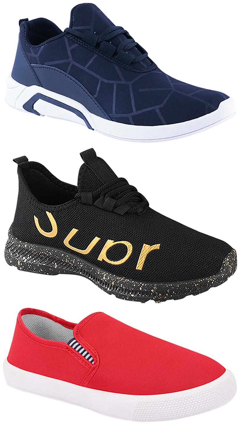 

Birde Men Multi-Color Casual Shoes - BRD-300-BLU-309-RD-368