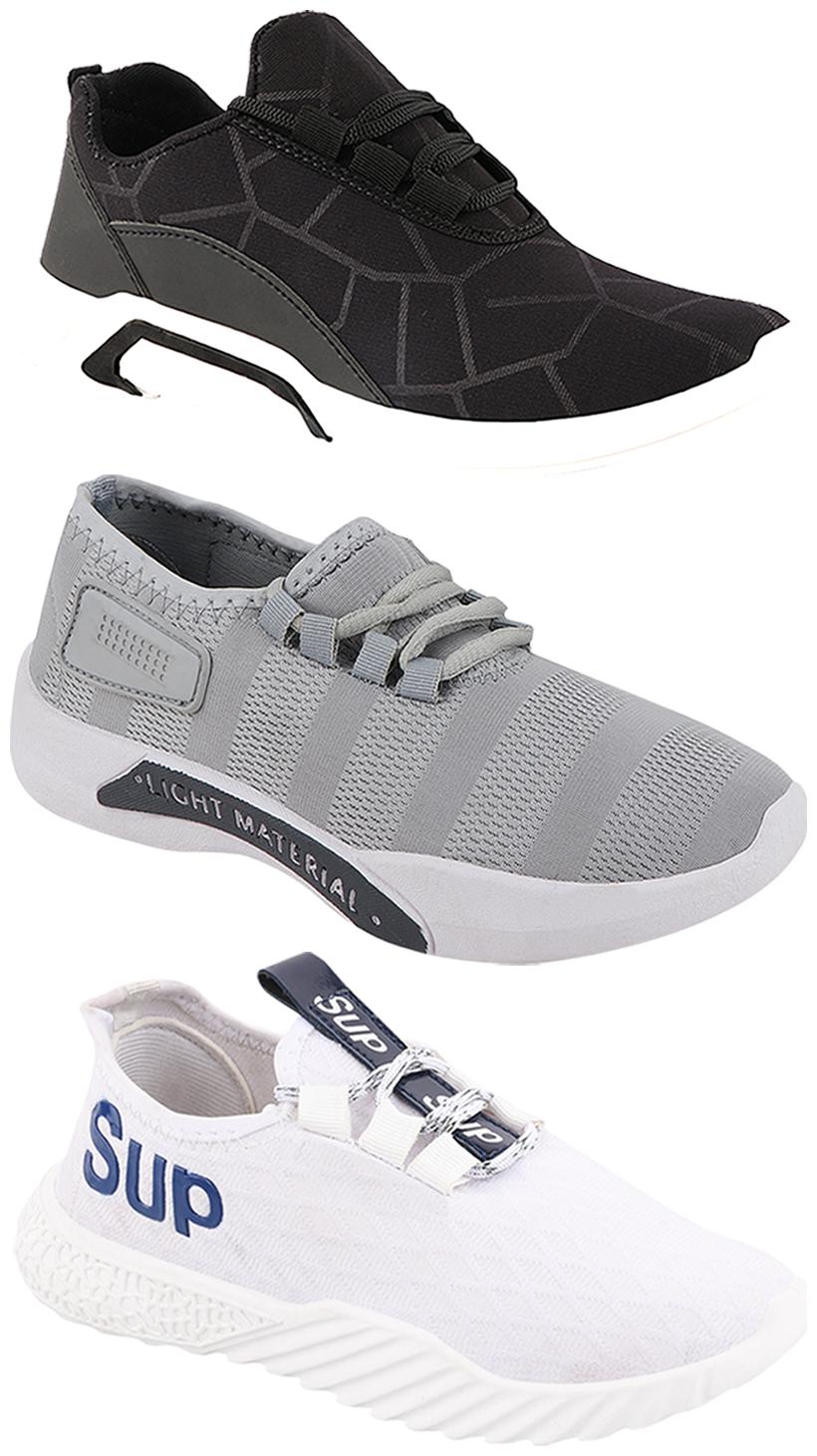 

Birde Men Multi-Color Casual Shoes - CASUAL SPORTS SNEAKERS RUNNNING SHOES - BRD-300-BLK-301-GRY-385