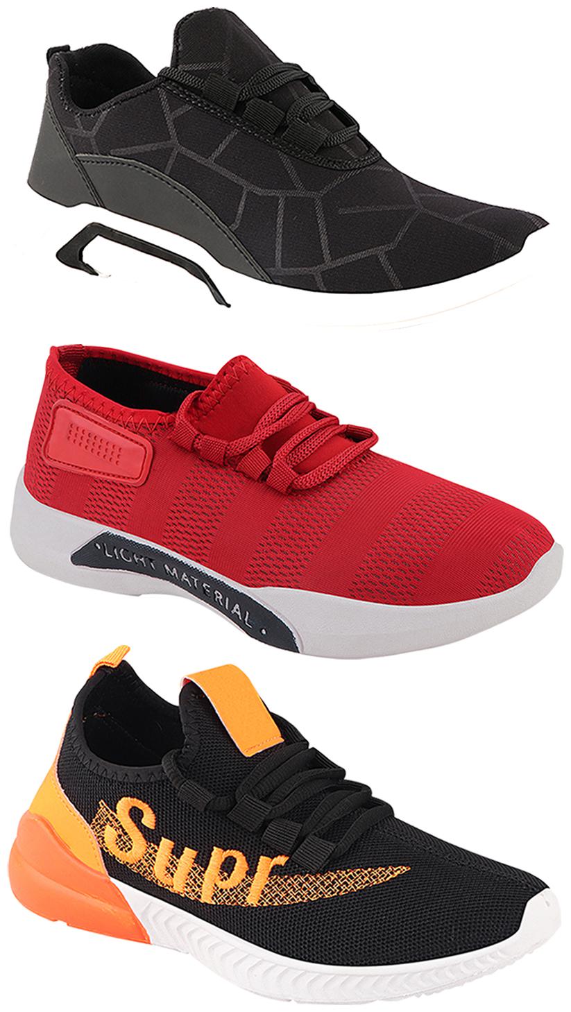 

Birde Men Multi-Color Casual Shoes - CASUAL SPORTS SNEAKERS RUNNNING SHOES - BRD-300-BLK-301-RD-331
