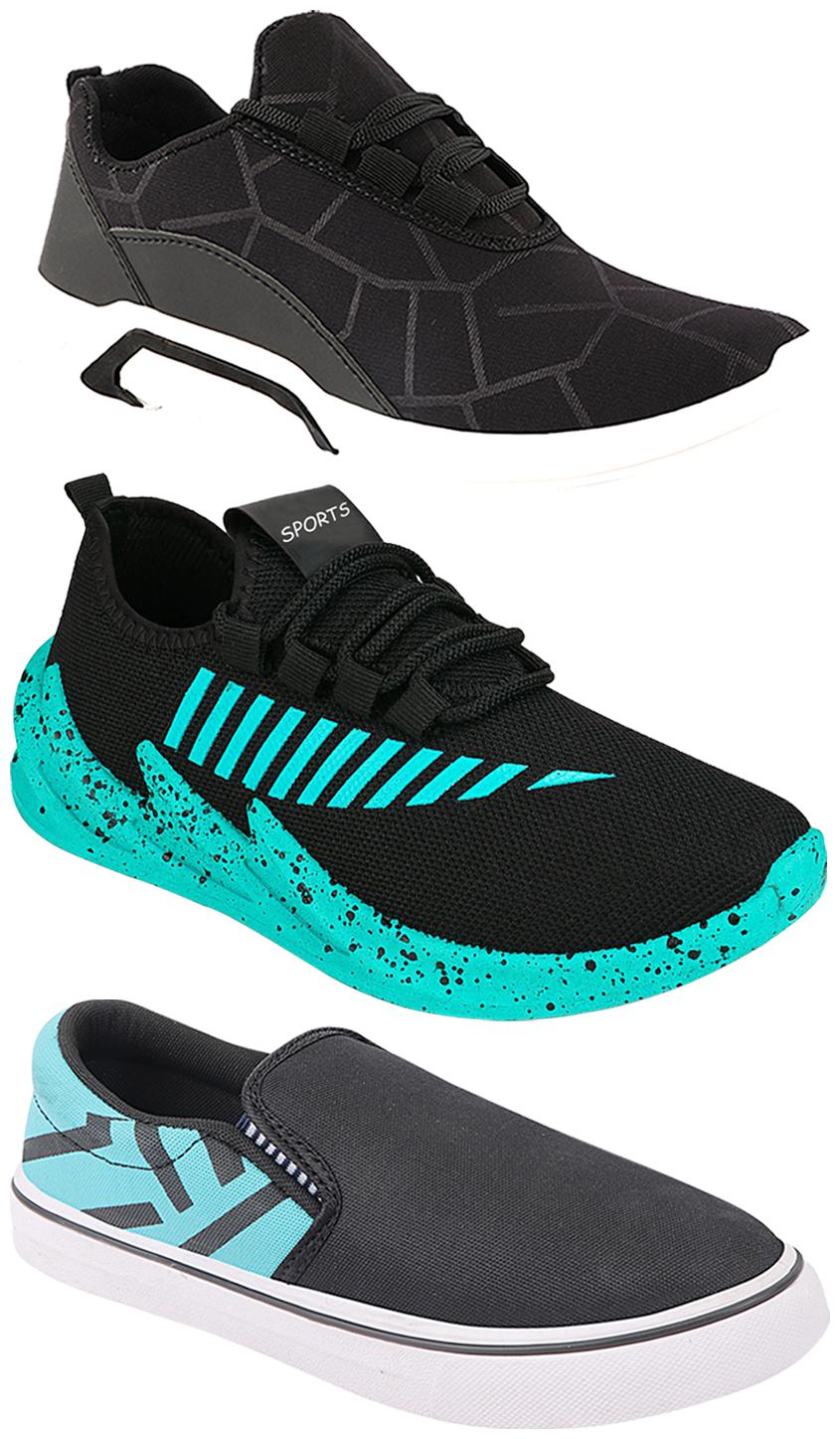 

Birde Men Multi-Color Casual Shoes - BRD-300-BLK-308-SGRN-324-SGRN