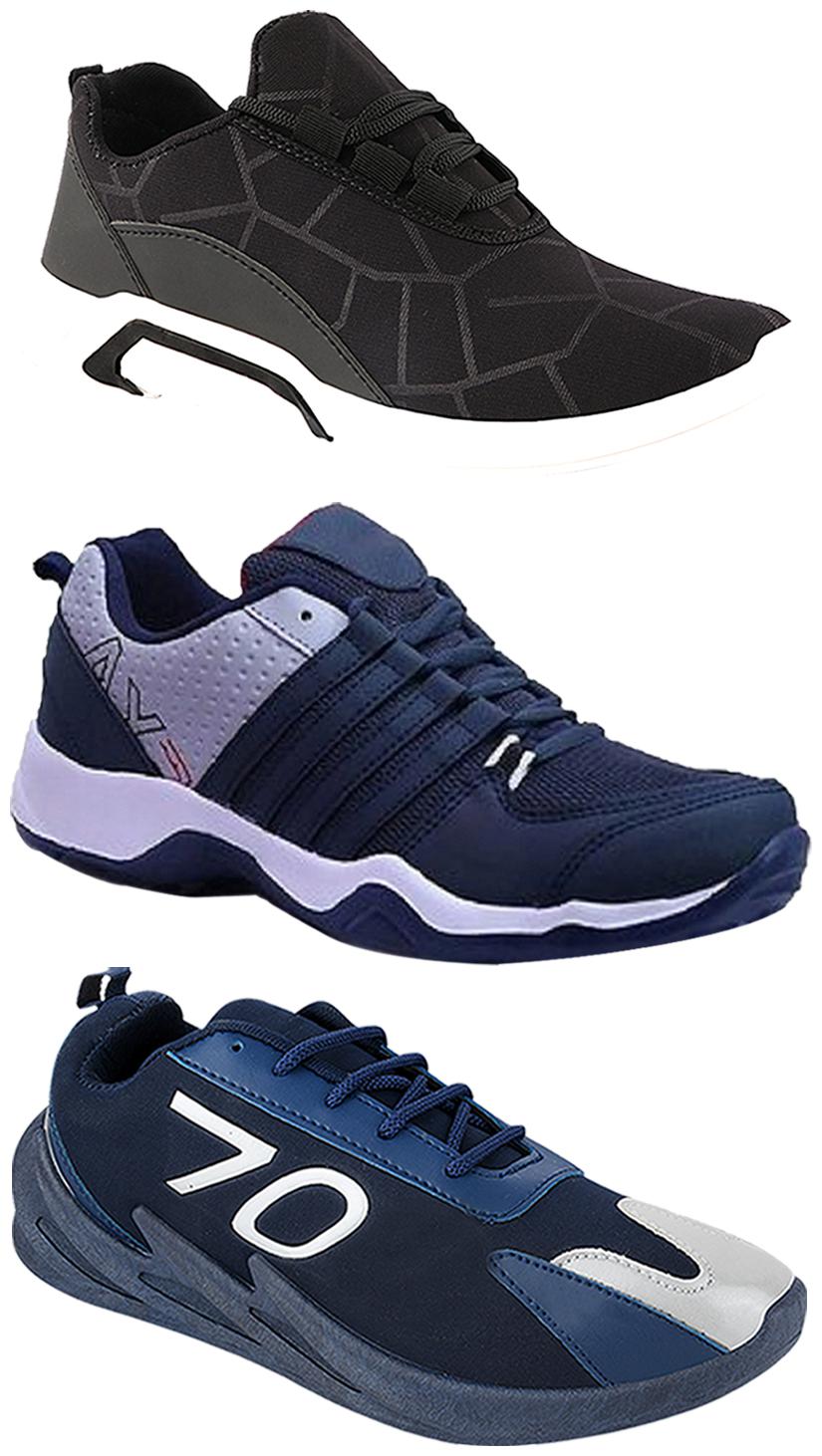

Birde Men Multi-Color Casual Shoes - CASUAL SPORTS SNEAKERS RUNNNING SHOES - BRD-300-BLK AX-1-351