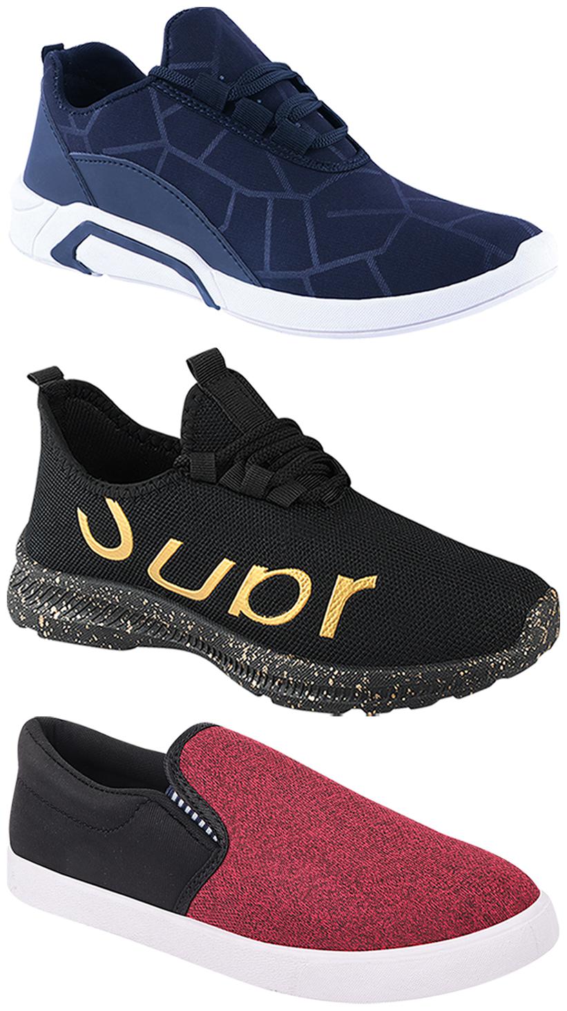 

Birde Men Multi-Color Casual Shoes - BRD-300-BLU-310-BLK-368