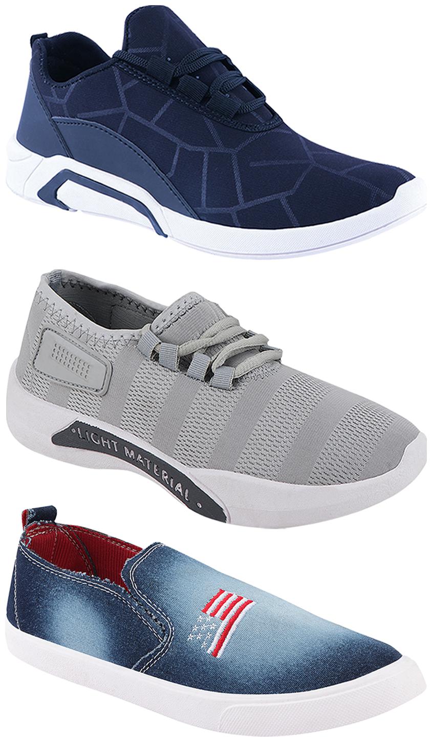 

Birde Men Multi-Color Casual Shoes - BRD-300-BLU-301-GRY-1220