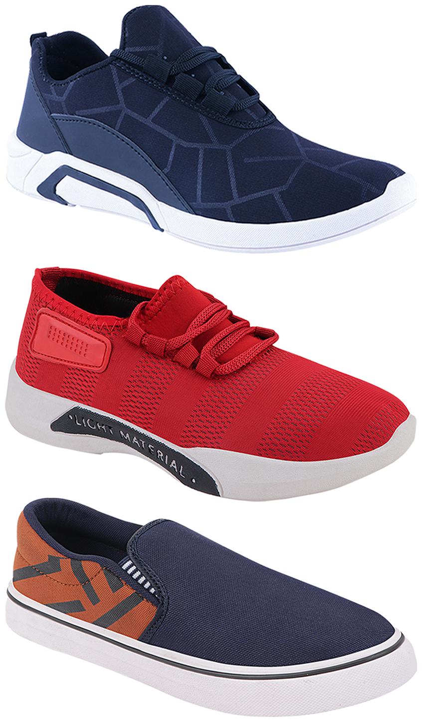 

Birde Men Multi-Color Casual Shoes - BRD-300-BLU-301-RD-308-TAN
