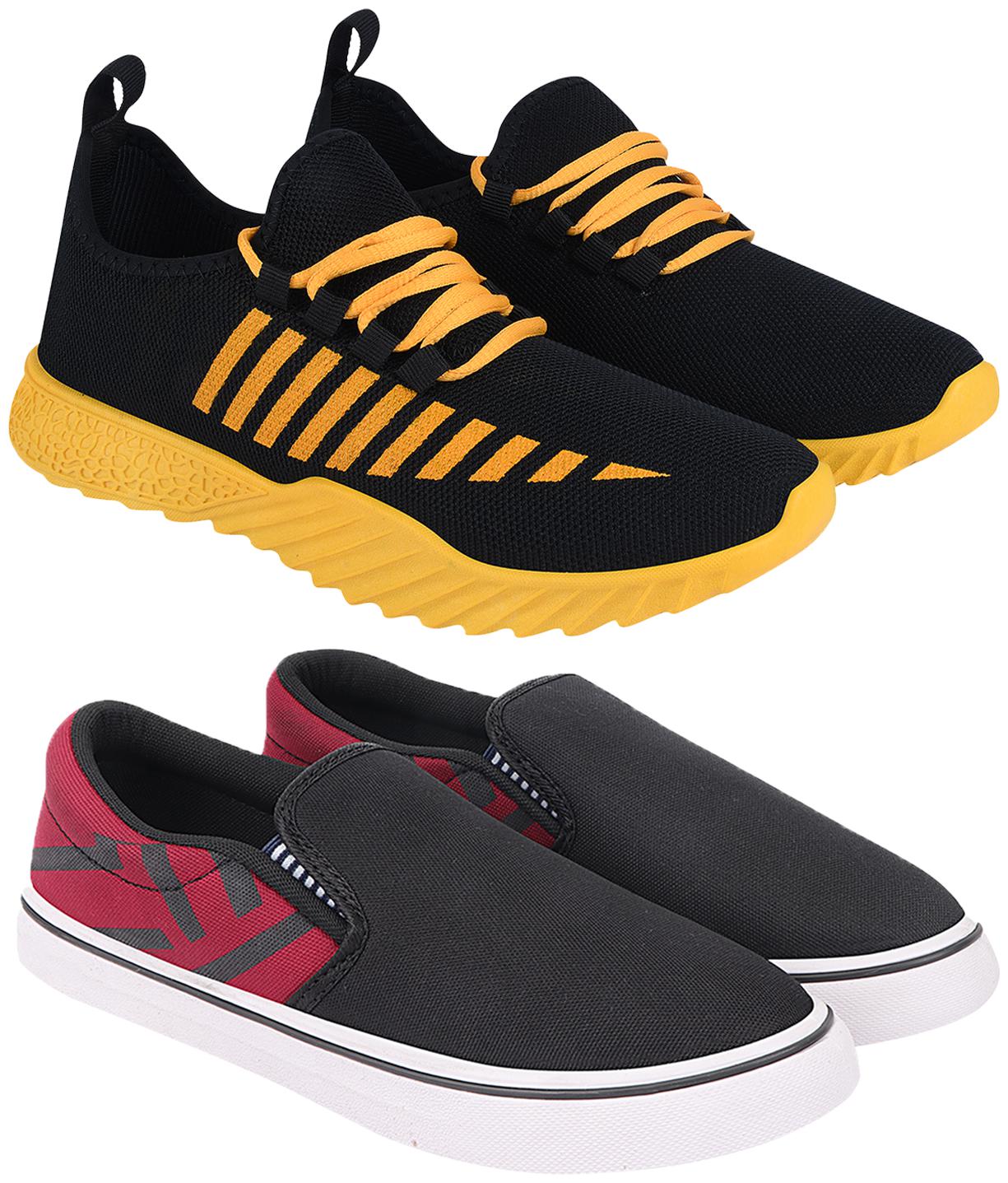 

Birde Multicolor Mesh Casual Shoes For Men (Pack of 2)
