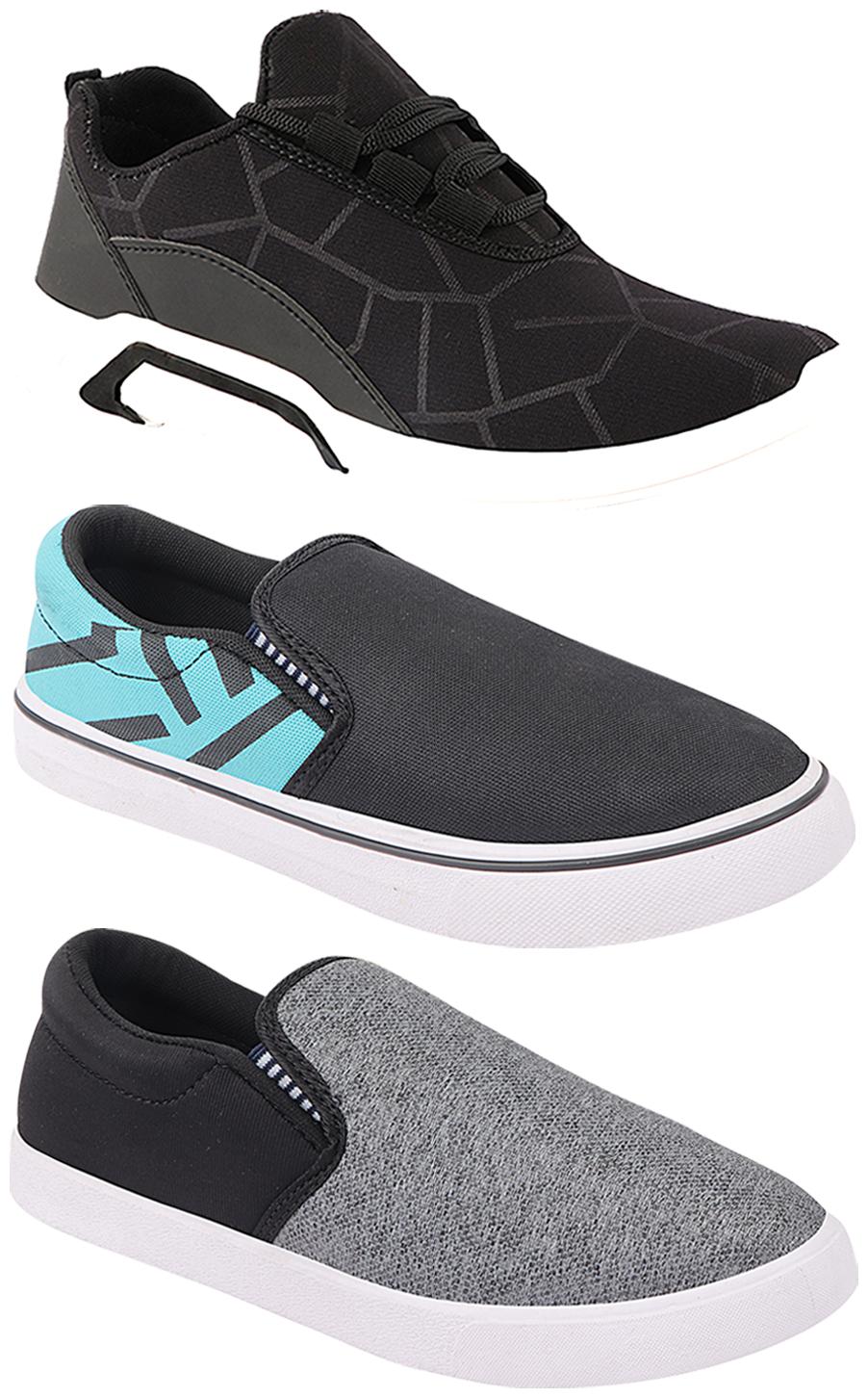 

Birde Men Multi-Color Casual Shoes - BRD-300-BLK-308-SGRN-310-SLVR