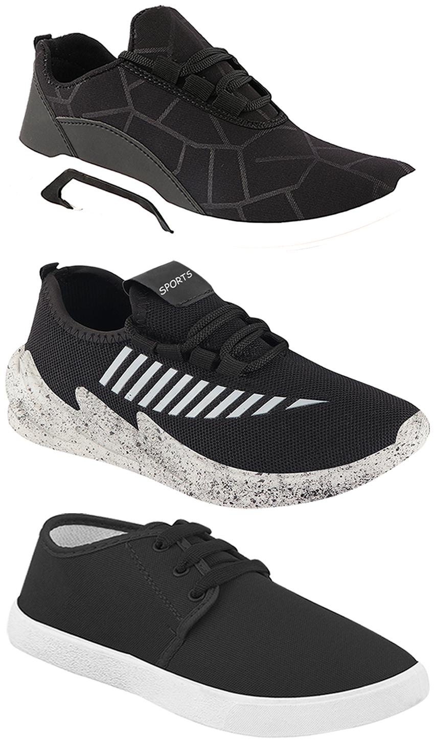 

Birde Men Multi-Color Casual Shoes - BRD-300-BLK-349-324-GRY