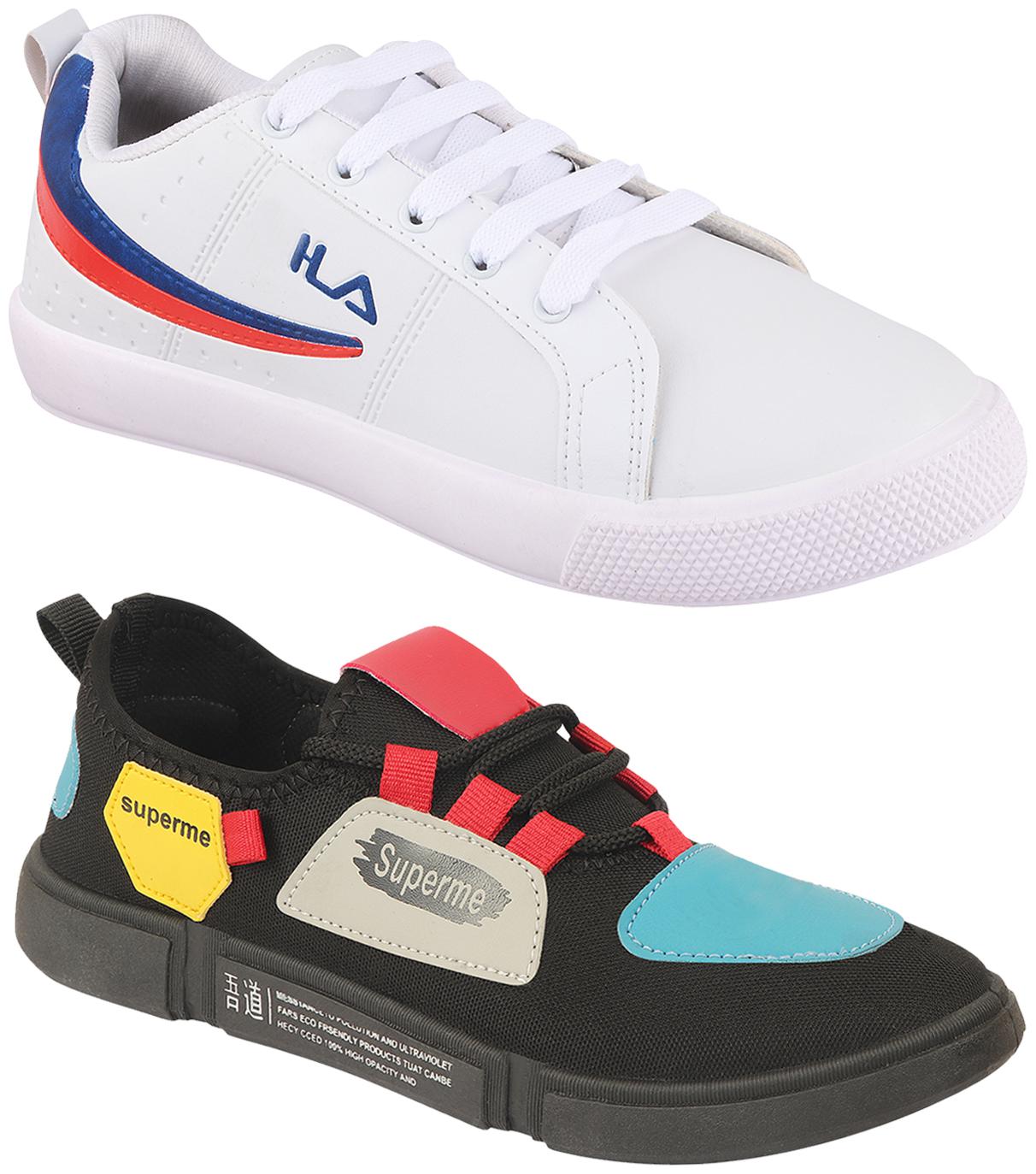 

Birde Multicolor Synthetic Casual Shoes For Men (Pack of 2)