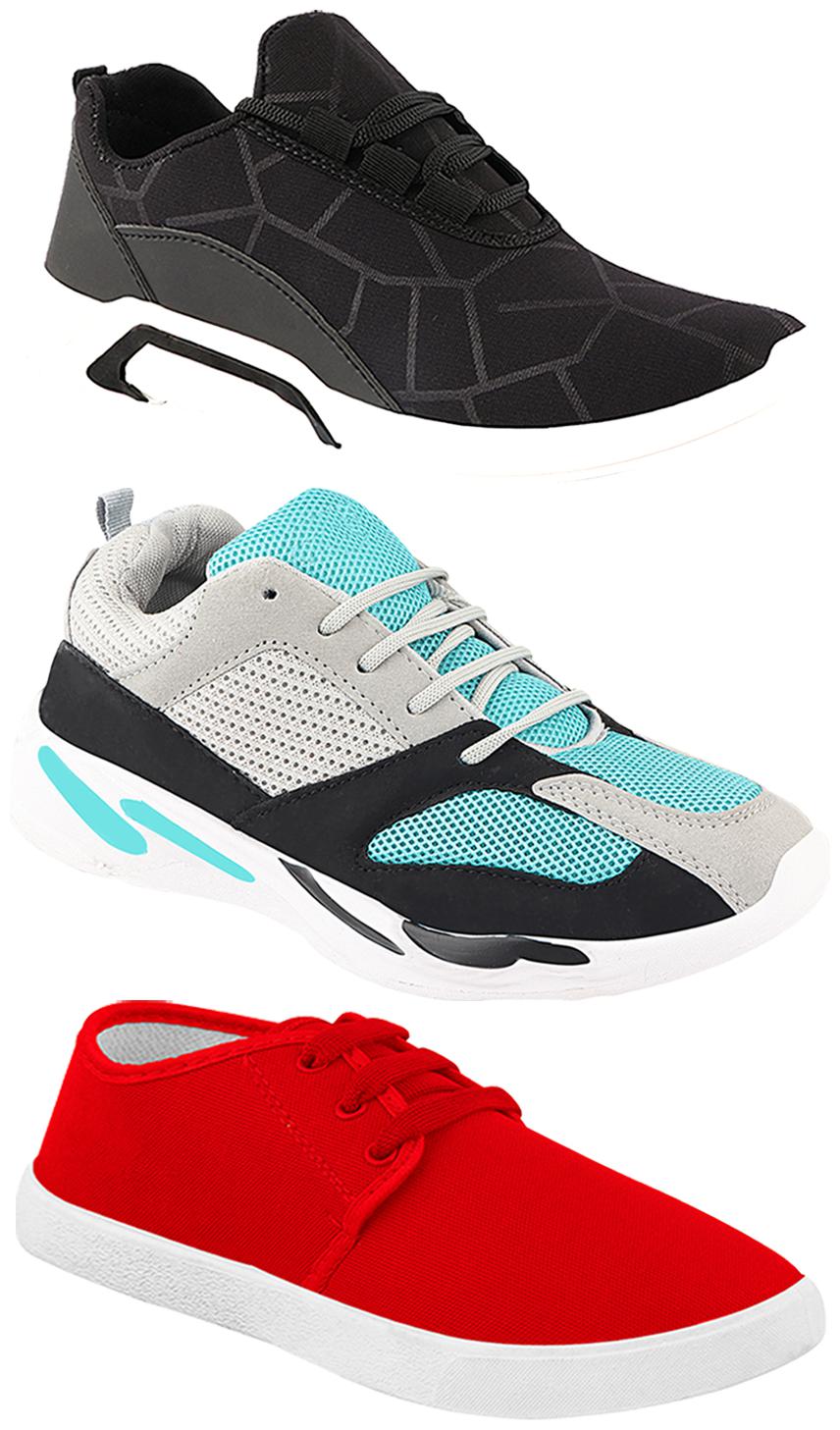 

Birde Men Multi-Color Casual Shoes - CASUAL SPORTS SNEAKERS RUNNNING SHOES - BRD-300-BLK-1077-332
