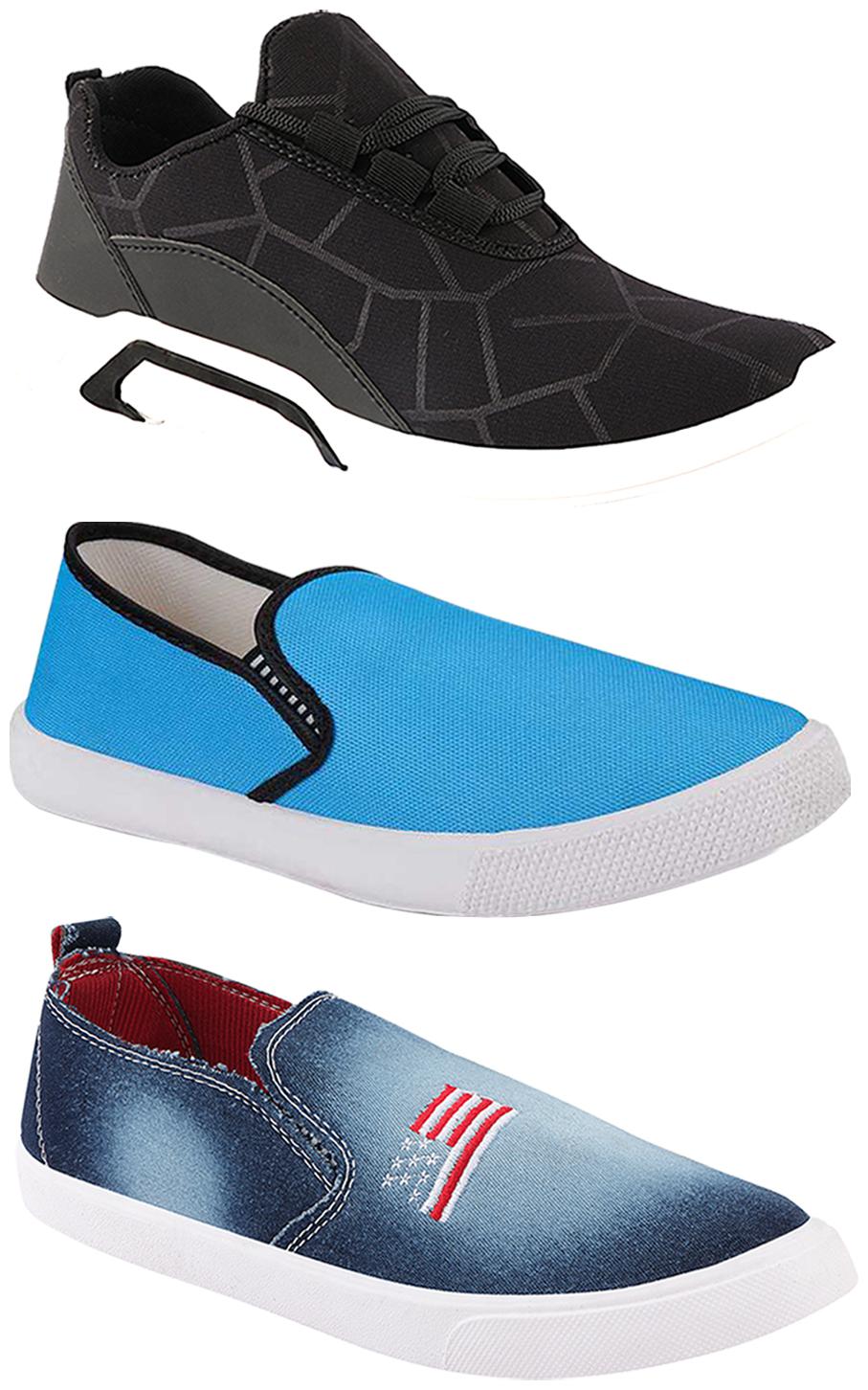 

Birde Men Multi-Color Casual Shoes - BRD-300-BLK-309-SKY-1220