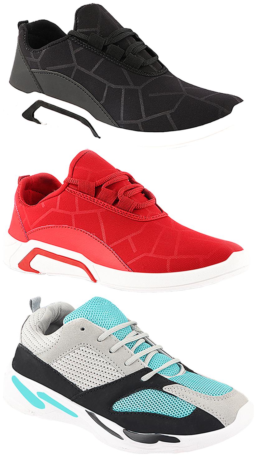 

Birde Men Multi-Color Casual Shoes - CASUAL SPORTS SNEAKERS RUNNNING SHOES - BRD-300-BLK-300-RED-332
