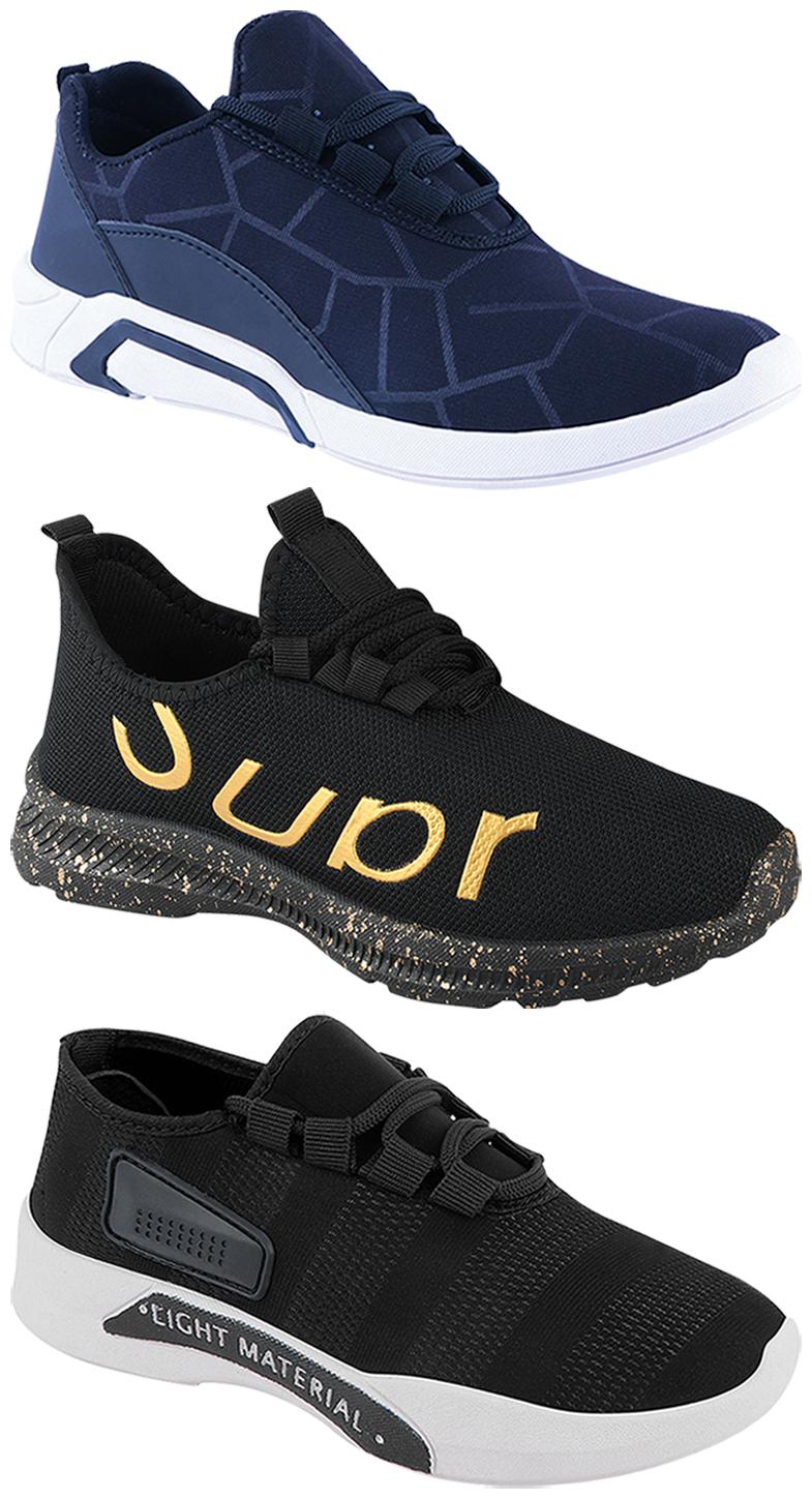 

Birde Men Multi-Color Casual Shoes - BRD-300-BLU-301-BLK-368