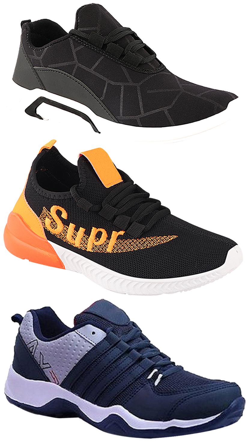 

Birde Men Multi-Color Casual Shoes - CASUAL SPORTS SNEAKERS RUNNNING SHOES - BRD-300-BLK AX-1-331