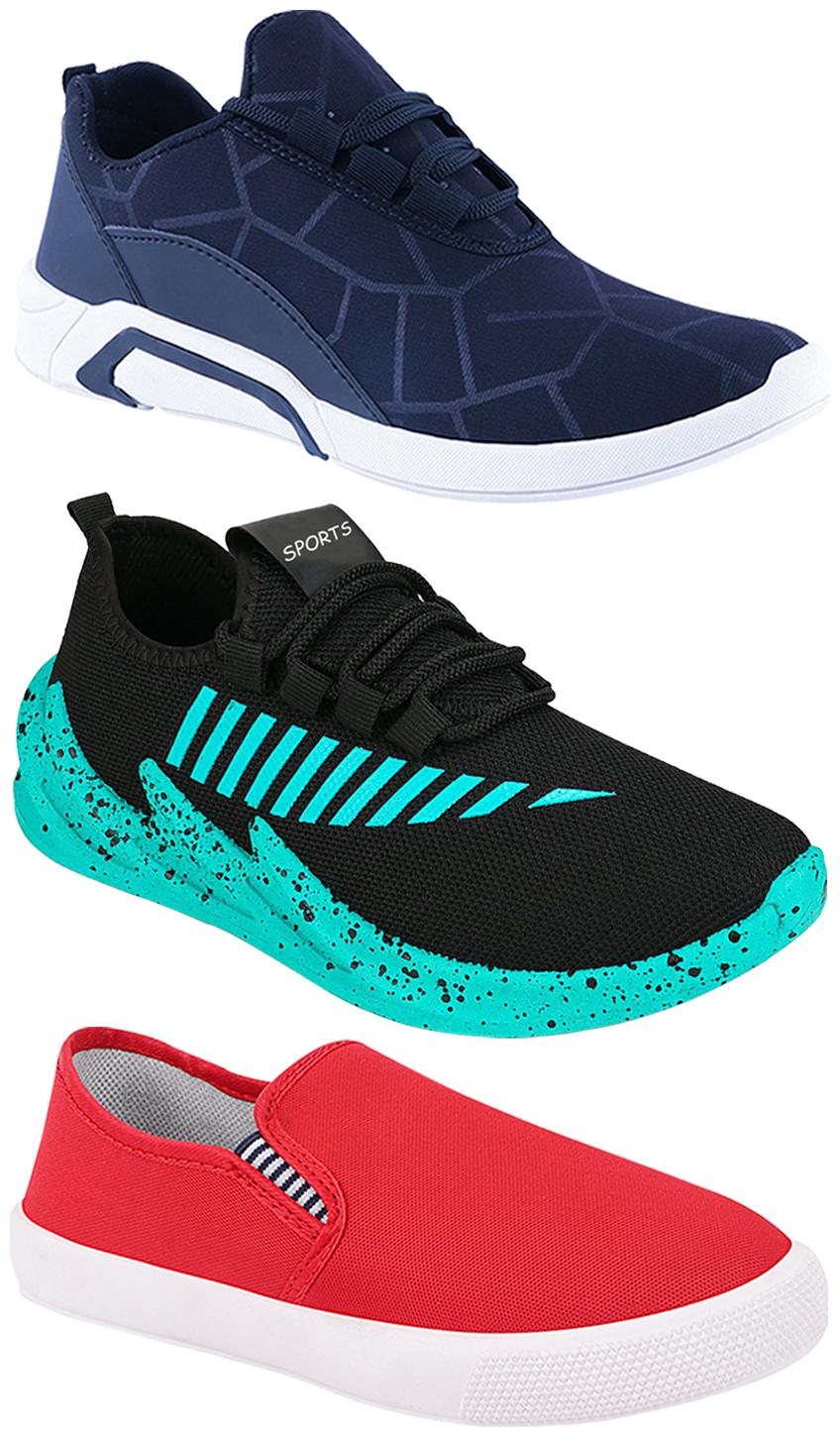 

Birde Men Multi-Color Casual Shoes - BRD-300-BLU-309-RD-324-SGRN