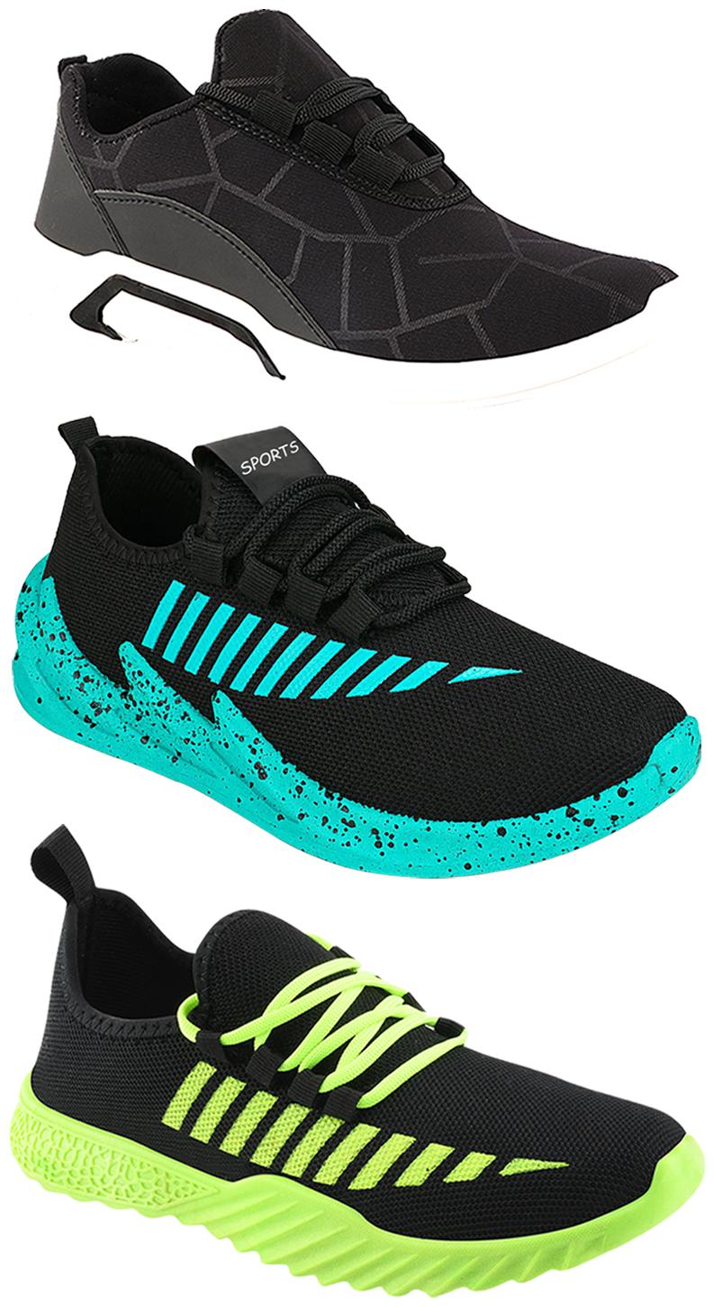 

Birde Men Multi-Color Casual Shoes - BRD-300-BLK-361-324-SGRN