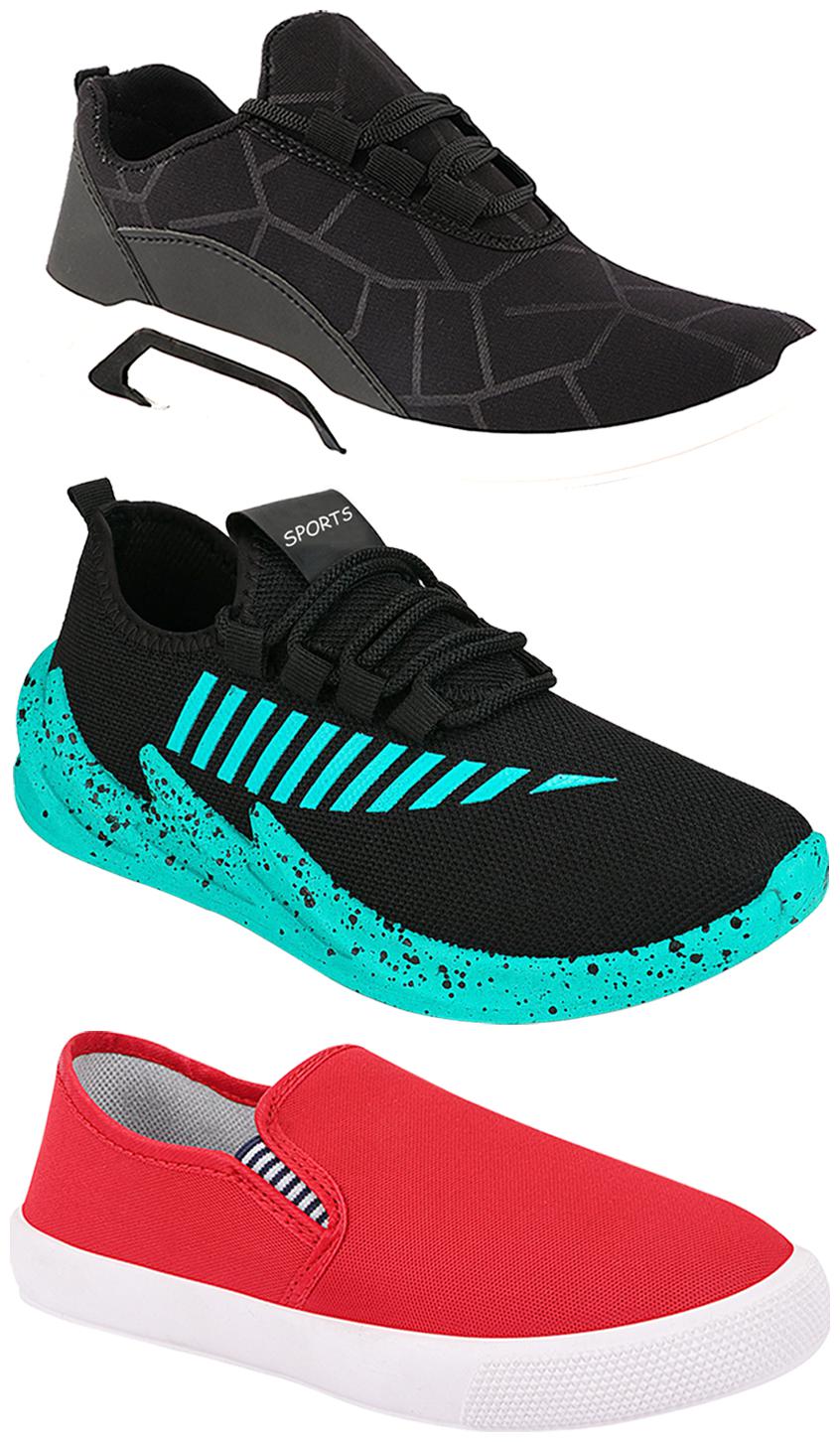 

Birde Men Multi-Color Casual Shoes - BRD-300-BLK-309-RD-324-SGRN