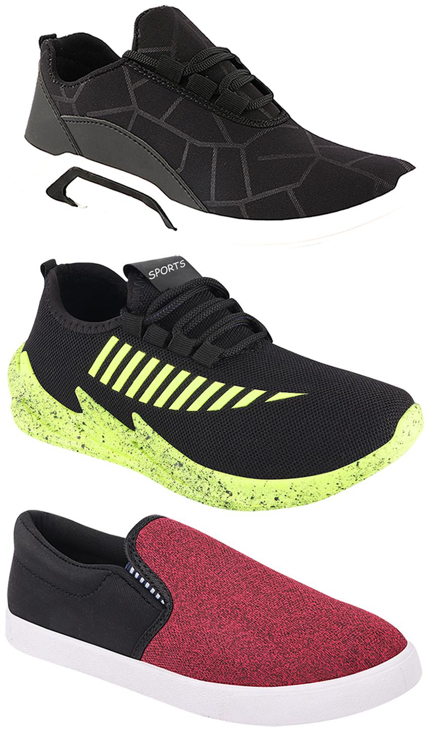 

Birde Men Multi-Color Casual Shoes - CASUAL SPORTS SNEAKERS RUNNNING SHOES - BRD-300-BLK-310-BLK-324-PGRN