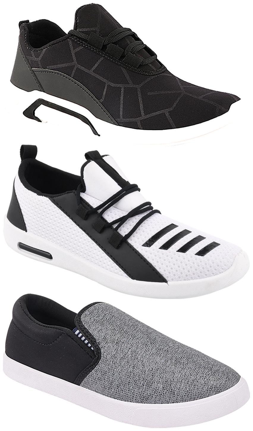 

Birde Men Multi-Color Casual Shoes - BRD-300-BLK-310-SLVR-376
