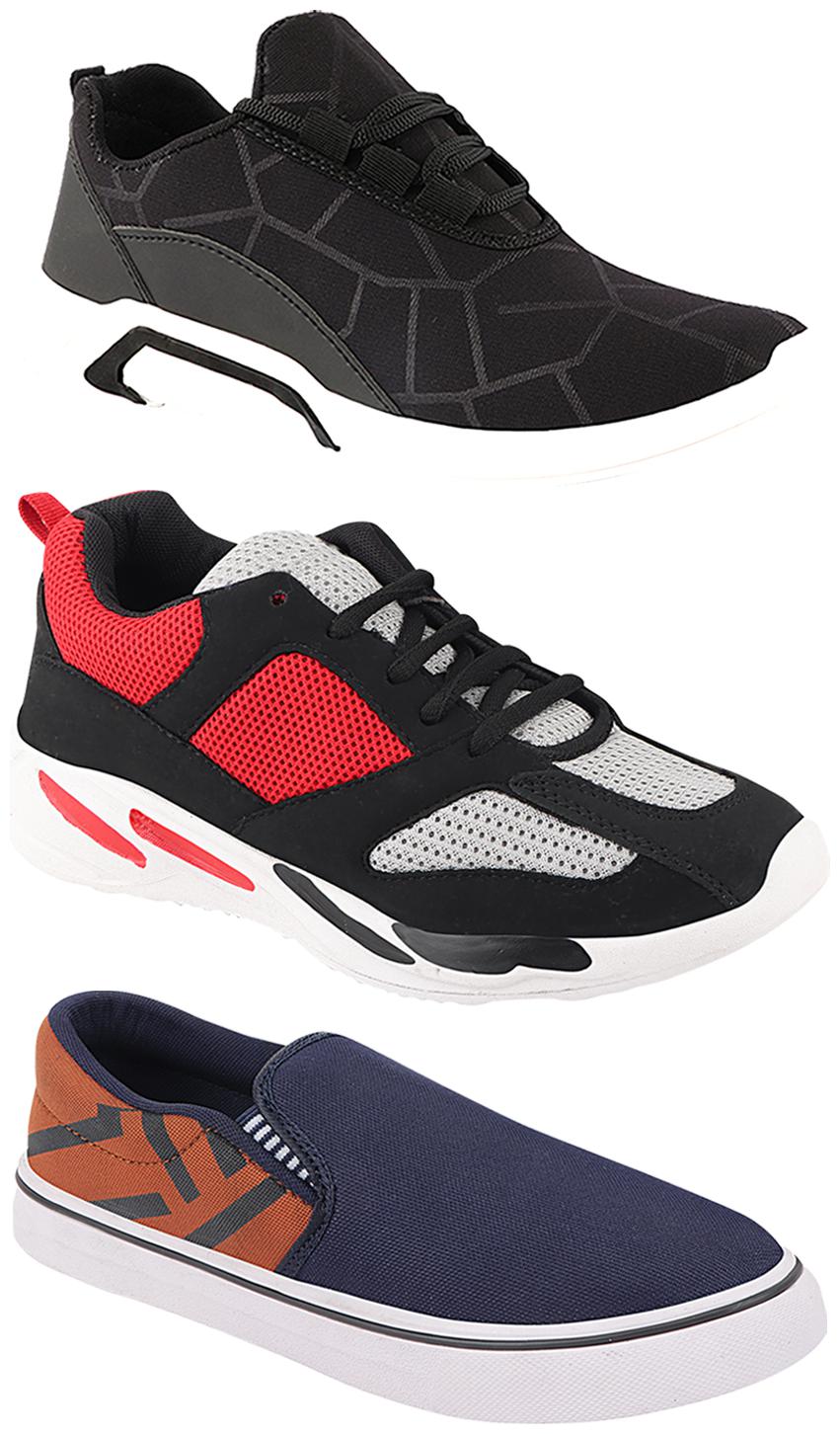 

Birde Men Multi-Color Casual Shoes - CASUAL SPORTS SNEAKERS RUNNNING SHOES - BRD-300-BLK-308-TAN-334