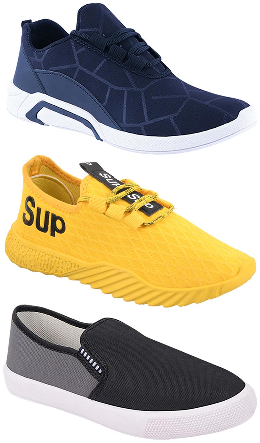 

Birde Men Multi-Color Casual Shoes - CASUAL SPORTS SNEAKERS RUNNNING SHOES - BRD-300-BLU-309-GRY-383