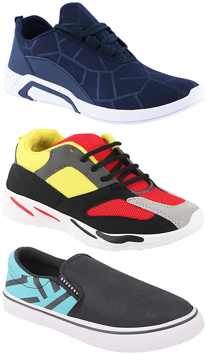 

Birde Men Multi-Color Casual Shoes - CASUAL SPORTS SNEAKERS RUNNNING SHOES - BRD-300-BLU-308-SGRN-333