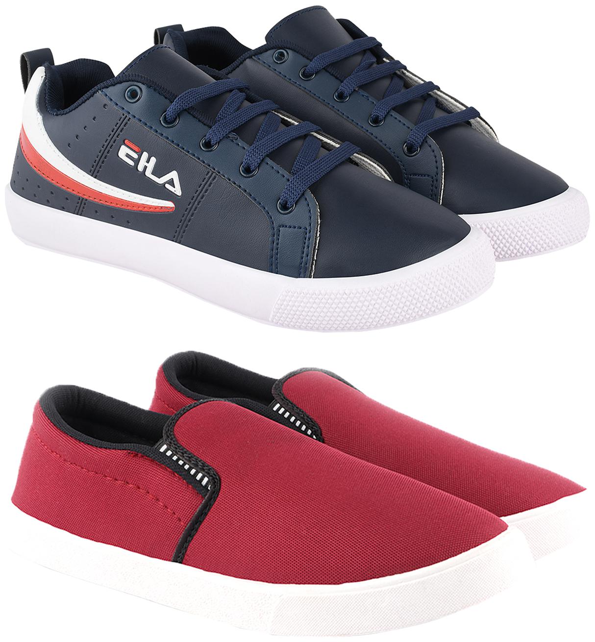 

Birde Multicolor Synthetic Casual Shoes For Men (Pack of 2)