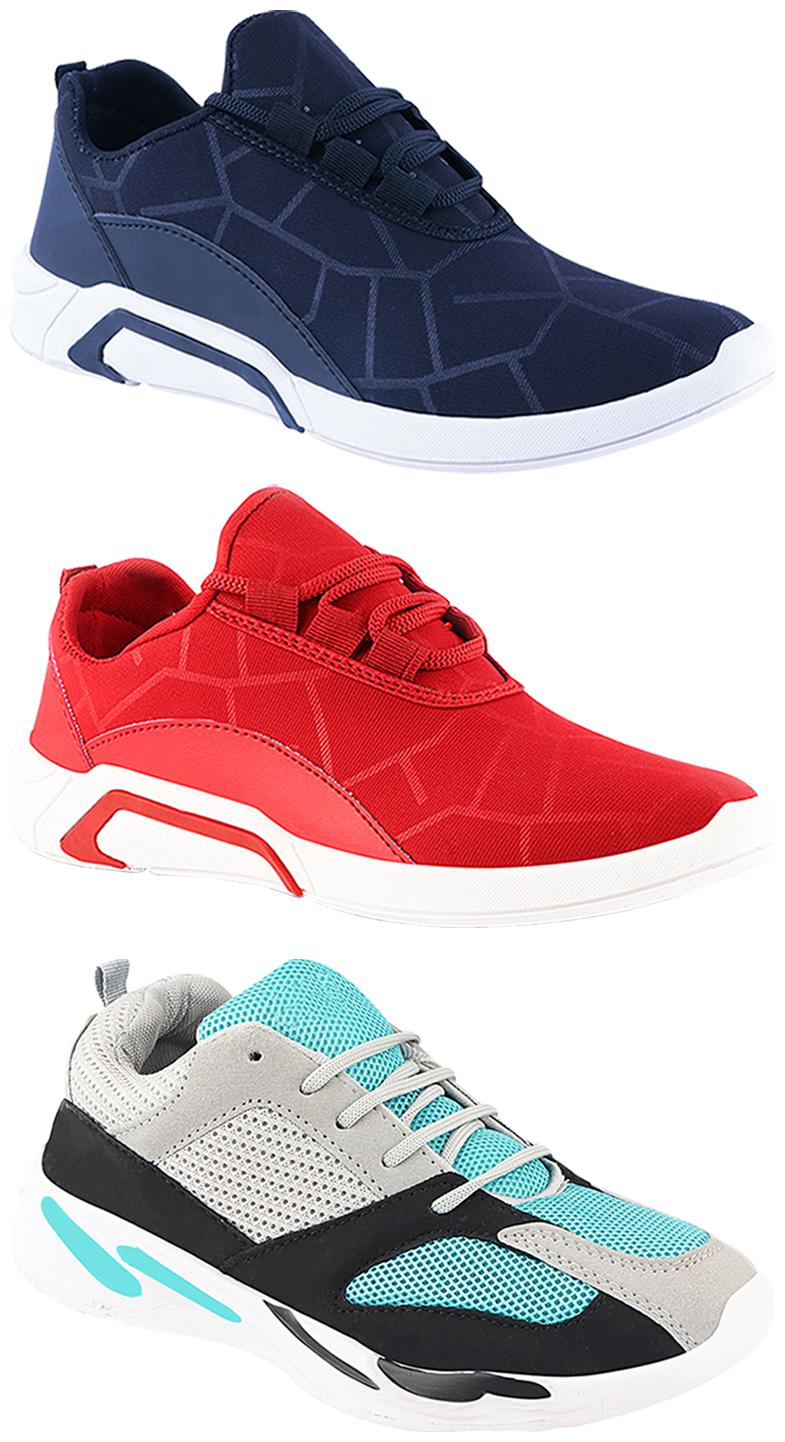 

Birde Men Multi-Color Casual Shoes - CASUAL SPORTS SNEAKERS RUNNNING SHOES - BRD-300-BLU-300-RED-332