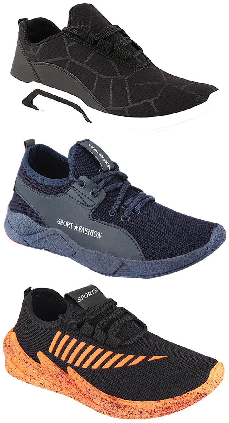 

Birde Men Multi-Color Casual Shoes - BRD-300-BLK-324-ORNG-342