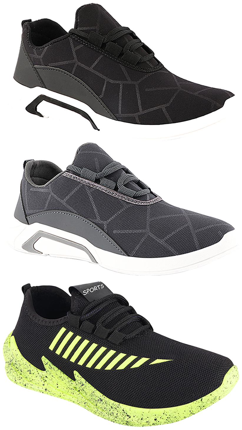 

Birde Men Multi-Color Casual Shoes - CASUAL SPORTS SNEAKERS RUNNNING SHOES - BRD-300-BLK-300-GRY-324-PGRN