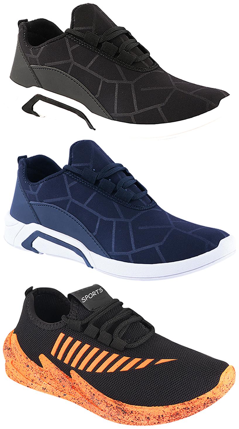 

Birde Men Multi-Color Casual Shoes - BRD-300-BLK-300-BLU-324-ORNG