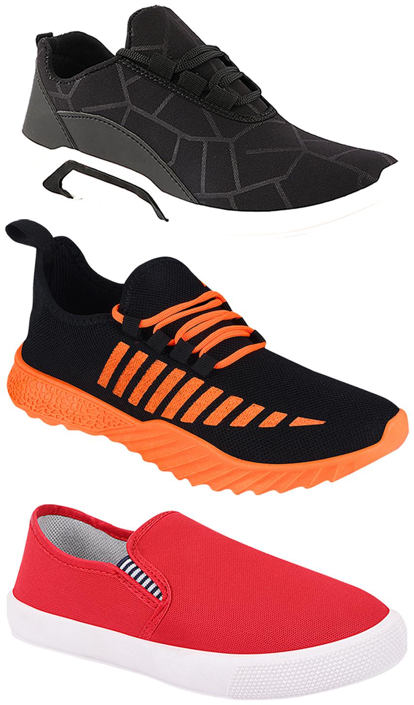 

Birde Men Multi-Color Casual Shoes - BRD-300-BLK-309-RD-359