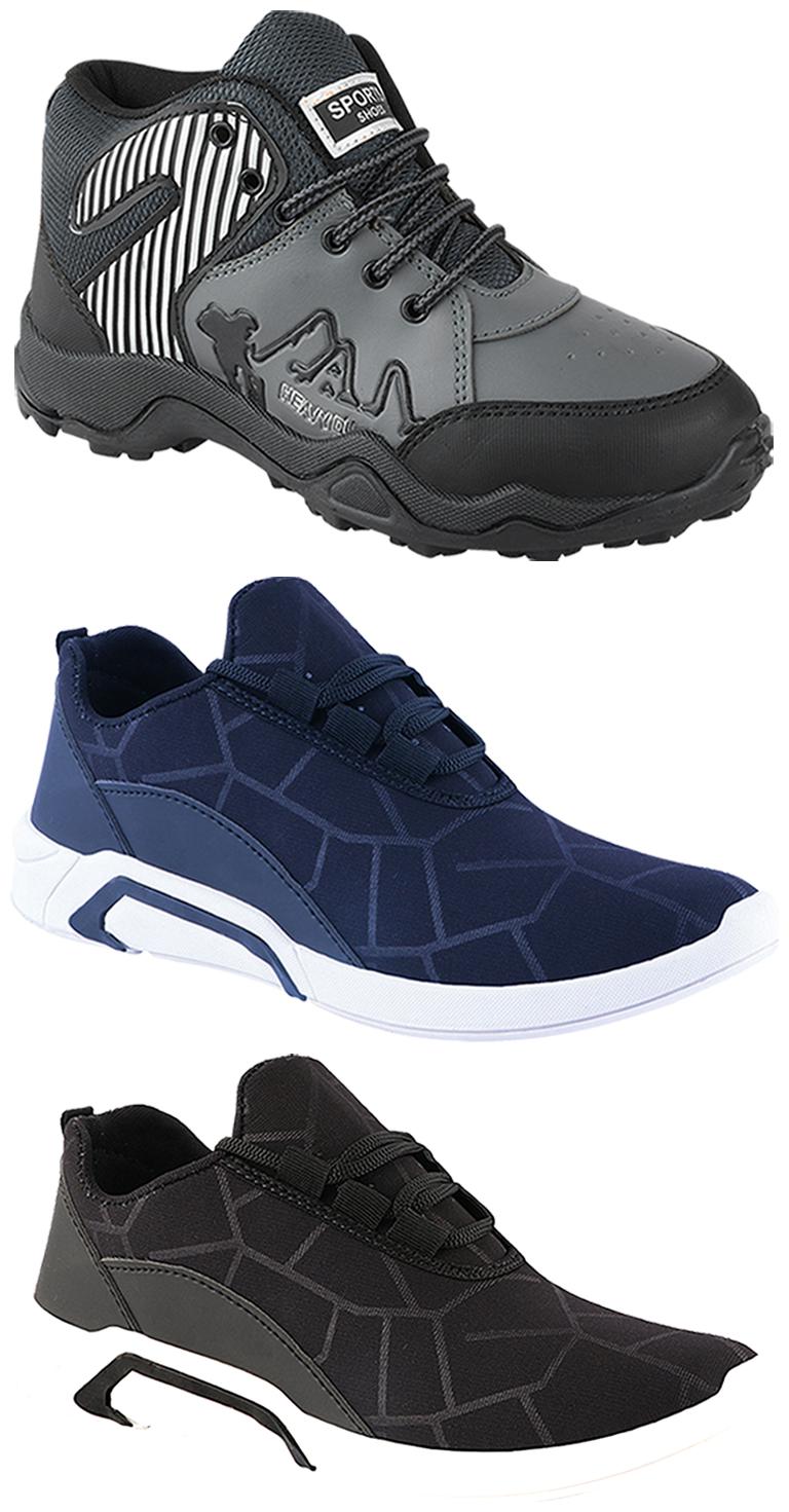 

Birde Men Multi-Color Casual Shoes - BRD-300-BLK-300-BLU-367