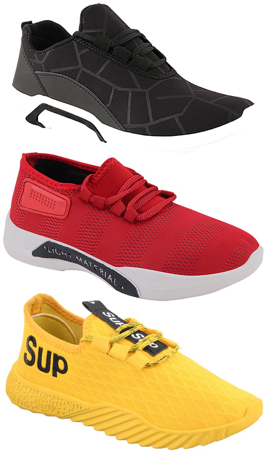 

Birde Men Multi-Color Casual Shoes - CASUAL SPORTS SNEAKERS RUNNNING SHOES - BRD-300-BLK-301-RD-383