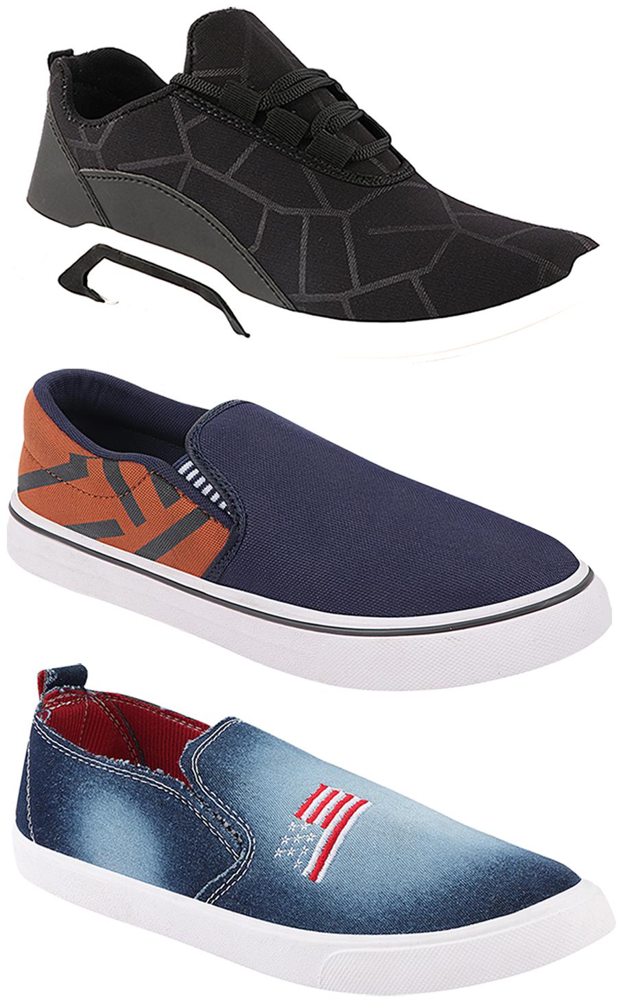 

Birde Men Multi-Color Casual Shoes - BRD-300-BLK-308-TAN-1220