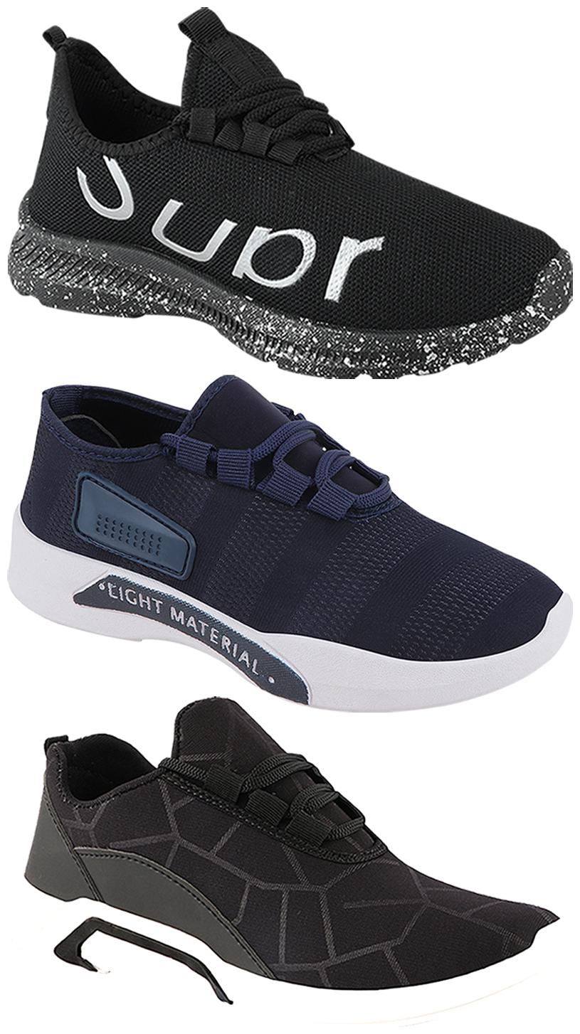 

Birde Men Multi-Color Casual Shoes - BRD-300-BLK-301-BLU-369