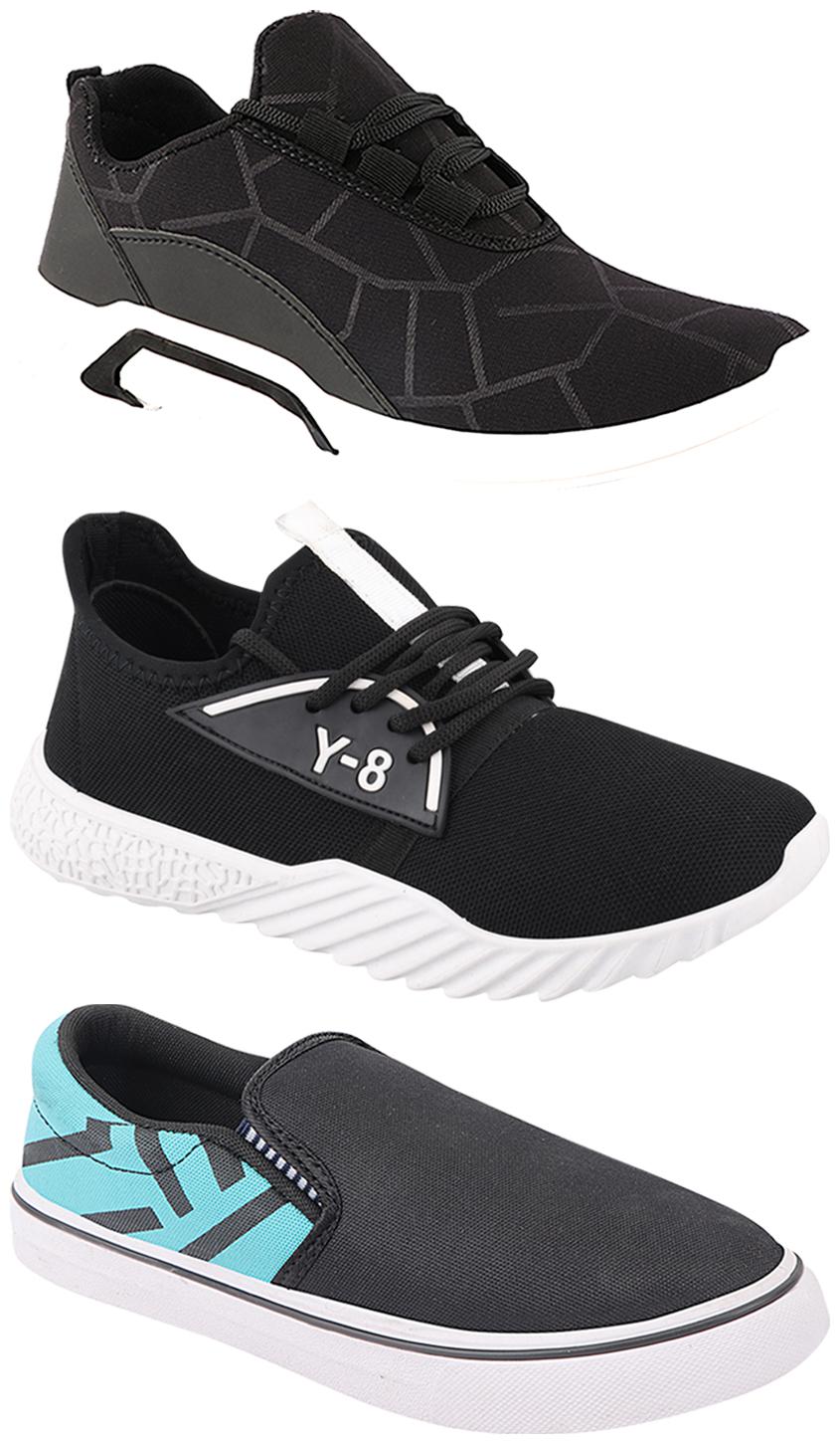 

Birde Men Multi-Color Casual Shoes - BRD-300-BLK-308-SGRN-378