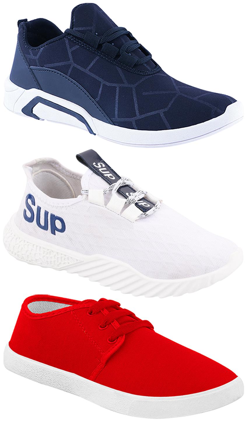 

Birde Men Multi-Color Casual Shoes - CASUAL SPORTS SNEAKERS RUNNNING SHOES - BRD-300-BLU-1077-385