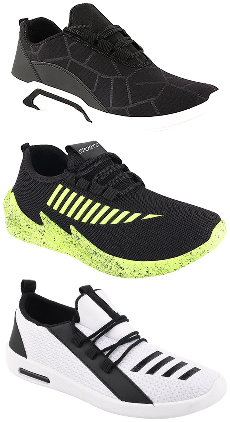 

Birde Men Multi-Color Casual Shoes - CASUAL SPORTS SNEAKERS RUNNNING SHOES - BRD-300-BLK-324-PGRN-376