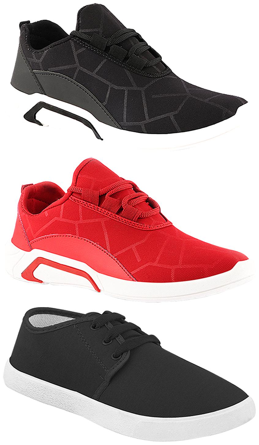 

Birde Men Multi-Color Casual Shoes - BRD-300-BLK-300-RED-349