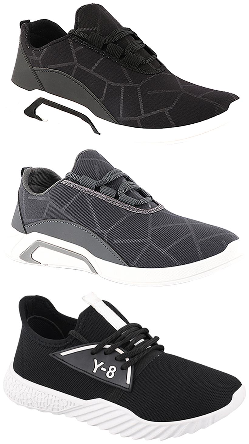 

Birde Men Multi-Color Casual Shoes - BRD-300-BLK-300-GRY-378