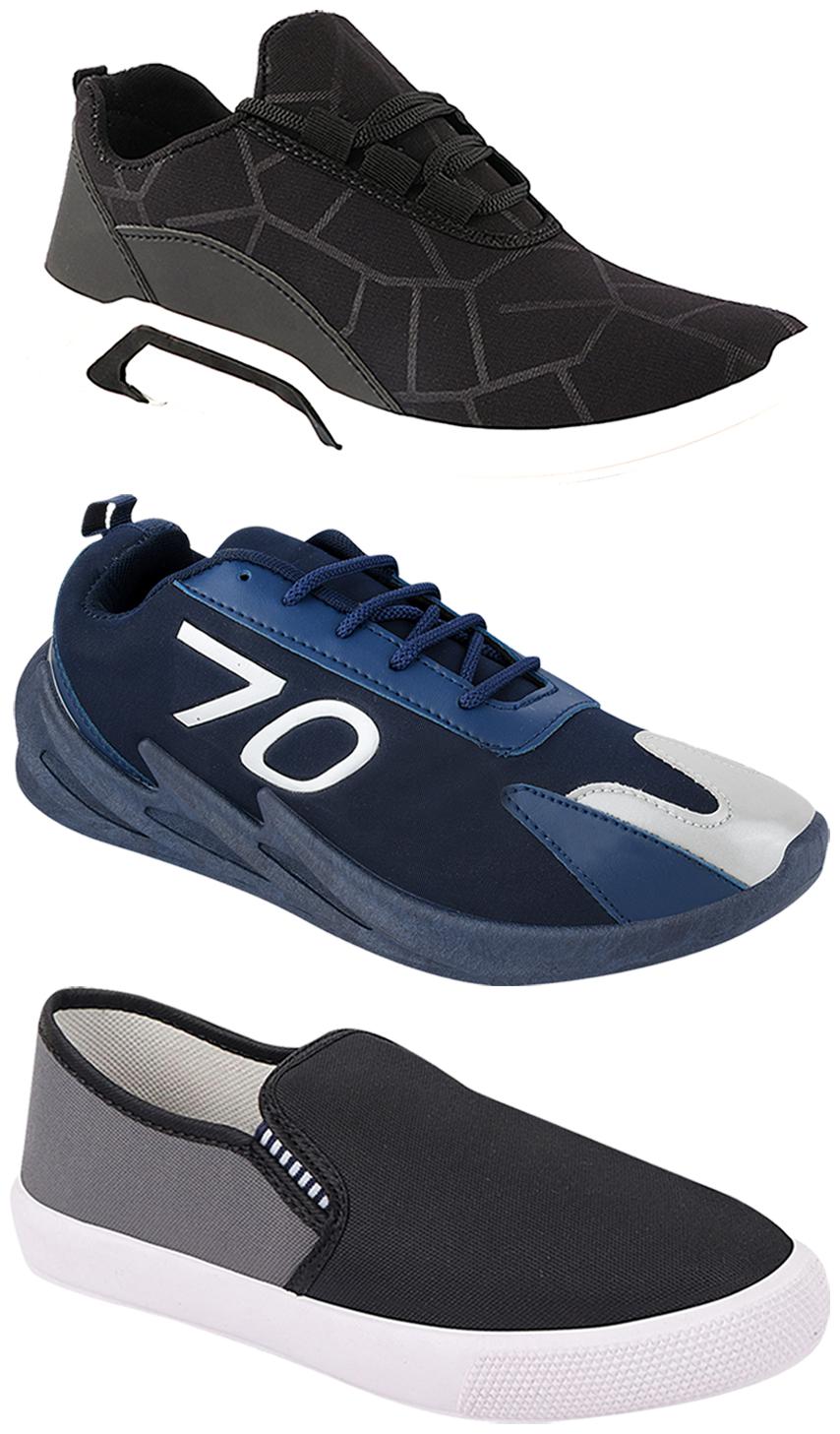 

Birde Men Multi-Color Casual Shoes - CASUAL SPORTS SNEAKERS RUNNNING SHOES - BRD-300-BLK-309-GRY-351