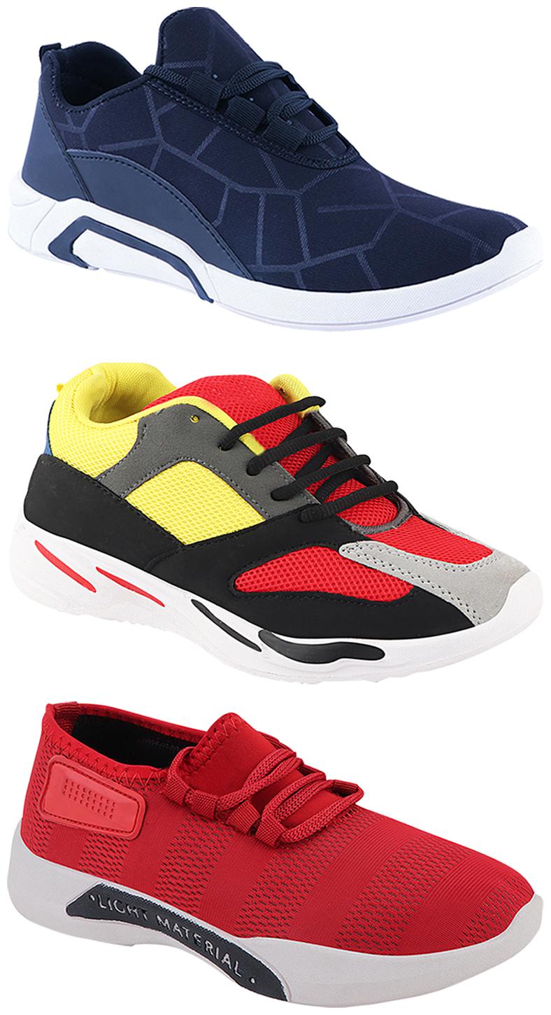 

Birde Men Multi-Color Casual Shoes - CASUAL SPORTS SNEAKERS RUNNNING SHOES - BRD-300-BLU-301-RD-333