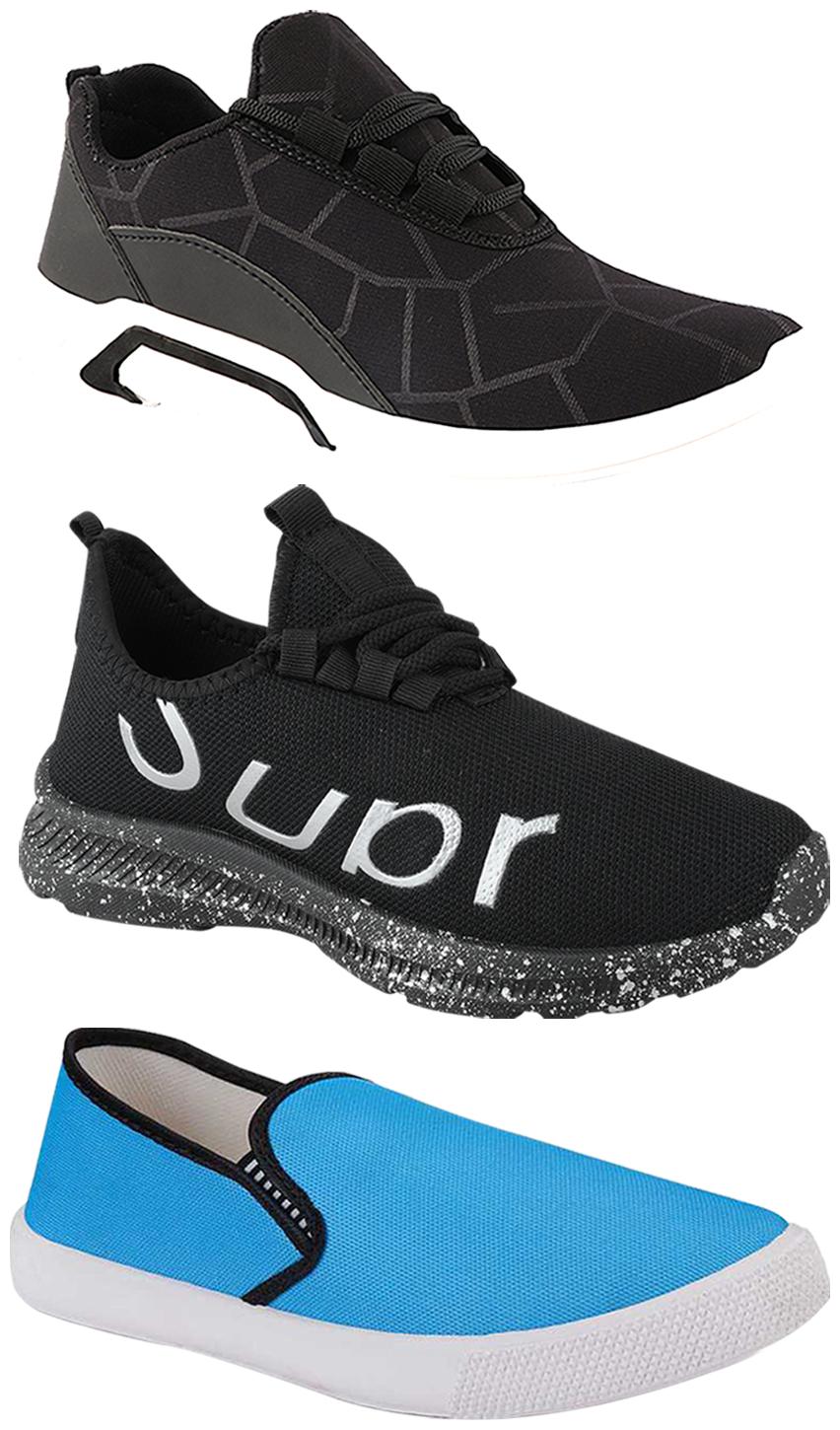 

Birde Men Multi-Color Casual Shoes - BRD-300-BLK-309-SKY-369