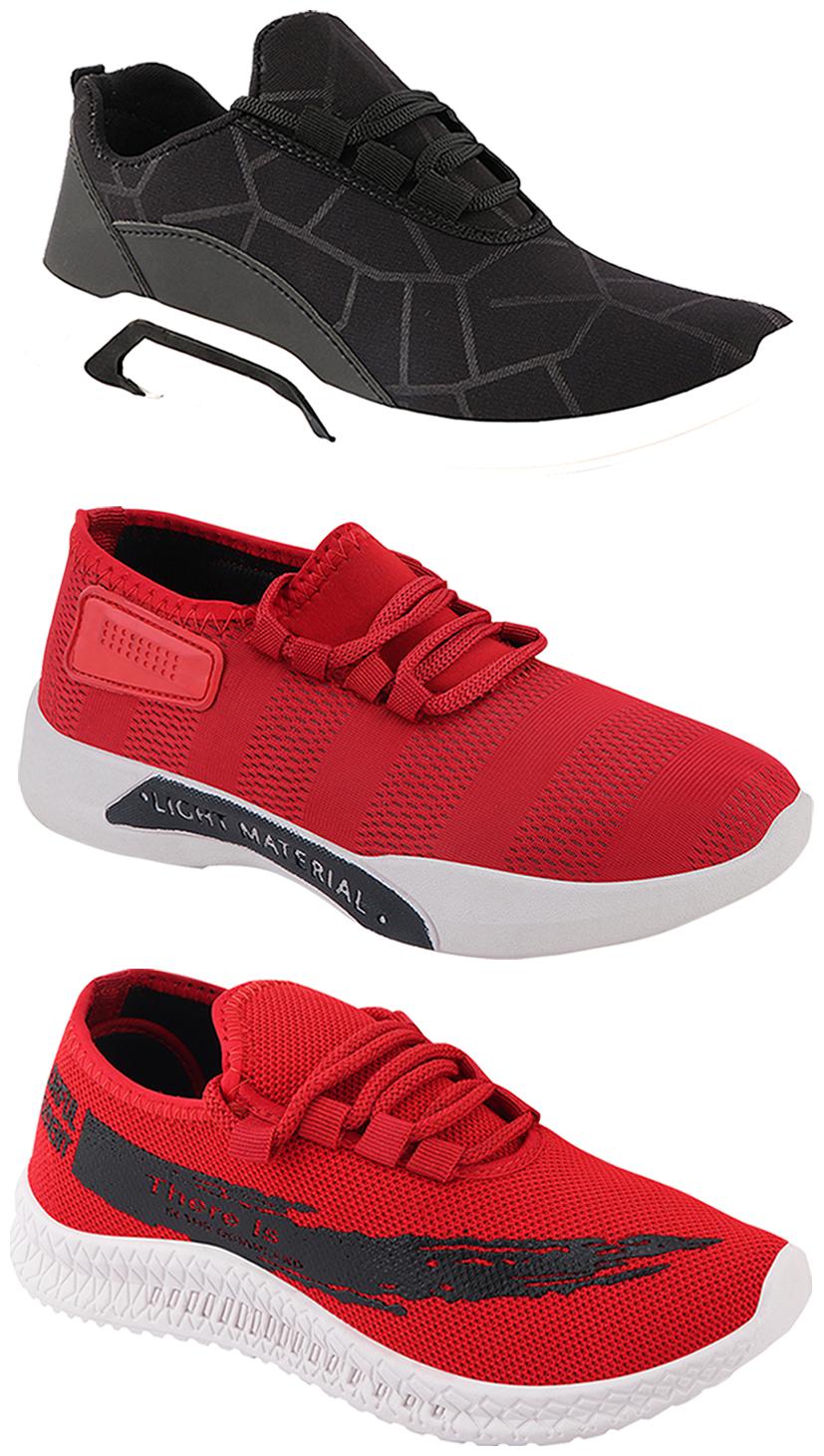 

Birde Men Multi-Color Casual Shoes - BRD-300-BLK-301-RD-321