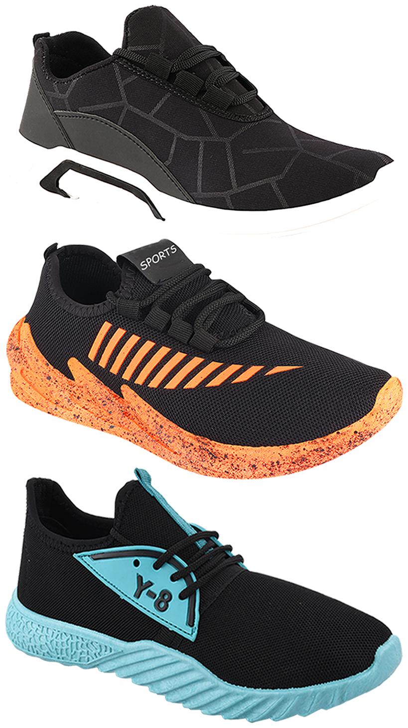 

Birde Men Multi-Color Casual Shoes - BRD-300-BLK-324-ORNG-386