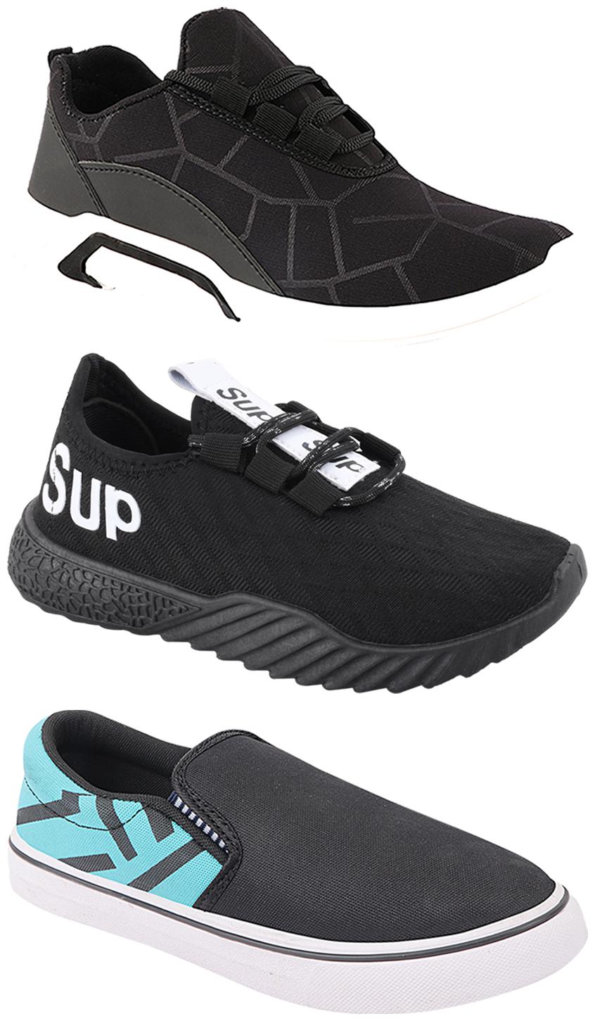

Birde Men Multi-Color Casual Shoes - CASUAL SPORTS SNEAKERS RUNNNING SHOES - BRD-300-BLK-308-SGRN-384