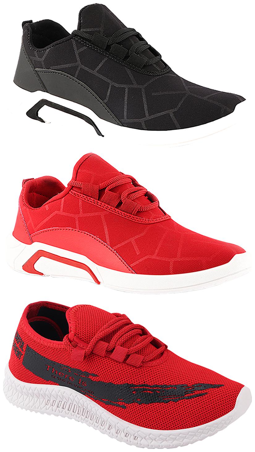 

Birde Men Multi-Color Casual Shoes - BRD-300-BLK-300-RED-321
