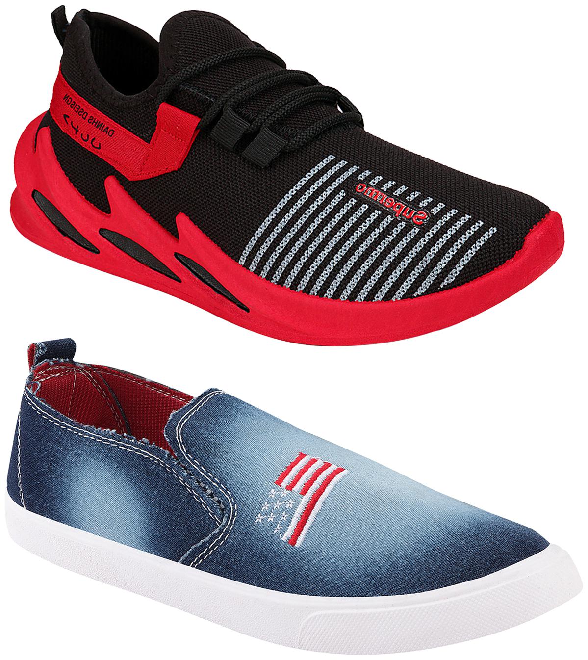 

Birde Multicolor Mesh Casual Shoes For Men (Pack of 2)